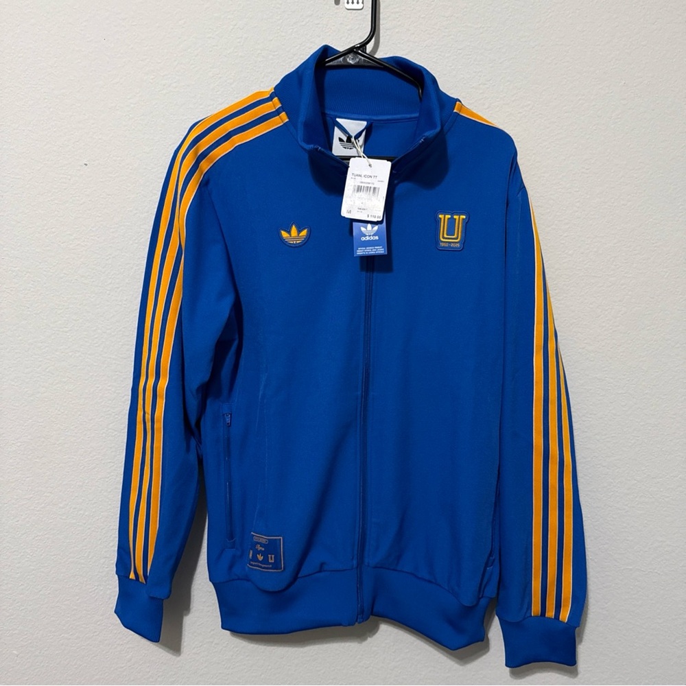 Men's Adidas Originals Blue Tigres UANL Terrace Icons Track Top Jacket  Size M
